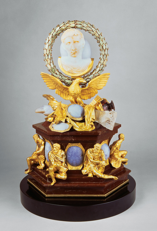 Cameo of Augustus discovered in the Roman catacombs, from the early 1st century